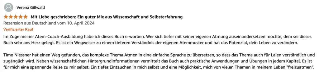 Rezension Buch Freiatmen